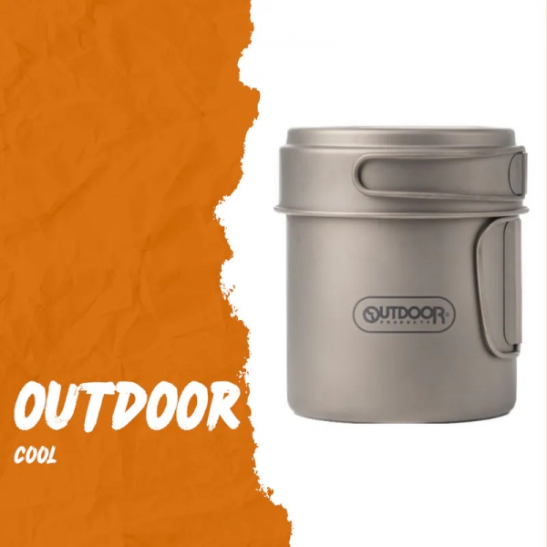 OUTDOOR 03鈦合金鍋具二件收納組